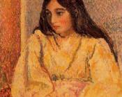 卡米耶毕沙罗 - Portrait of Jeanne, the Artist's Daughter
